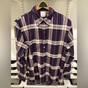 Brooks Brothers Milano Fit Men’s Sport Shirt Purple Size L